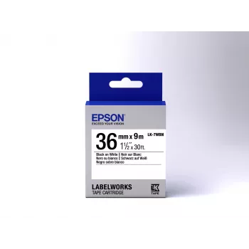 Epson cartucho de etiquetas Standard LK-7WBN preto/branco 36 mm (9 m)