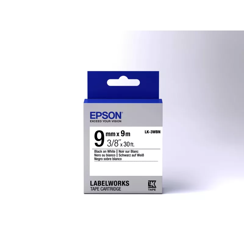 Epson cartucho de etiquetas Standard LK-3WBN Standard preto/branco 9 mm (9 m)