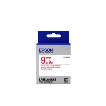 Cartucho de etiquetas Epson Standard LK-3WRN vermelho/branco 9mm (9m), vermelho sobre branco, Japão, 9 mm, 9 m, 1 unid., 25 mm