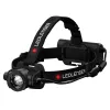 Lanterna de cabeça Led Lenser H15R Core — lanterna LED de cabeça, 2500 lm, bateria 21700, IP67, alcance de 250 m, 4 níveis de potência, alumínio, preto
