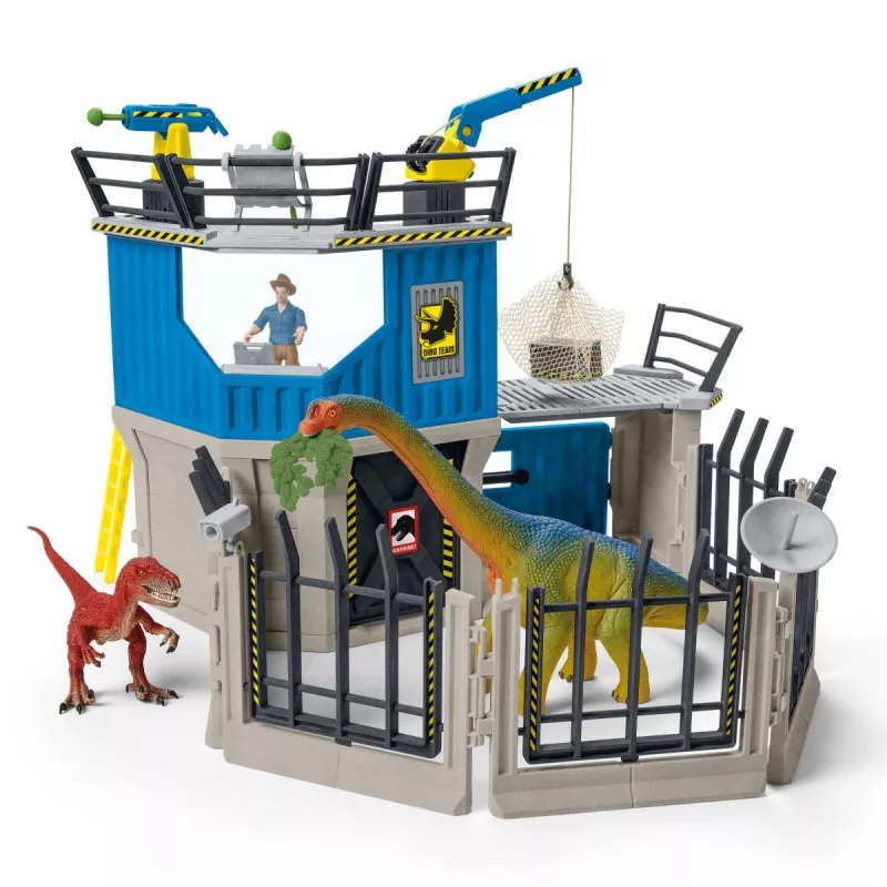 Conjunto de brincar com dinossauros Schleich grande estação de investigação de dinossauros