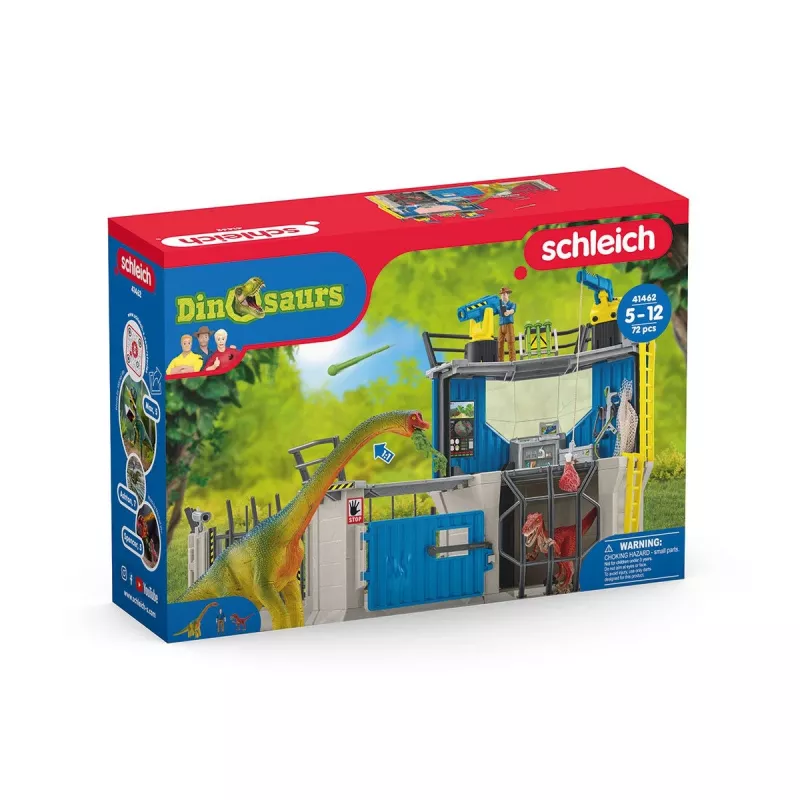 Conjunto de brincar com dinossauros Schleich grande estação de investigação de dinossauros