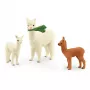 schleich WILD LIFE conjunto alpaca, floresta, animais selvagens / brinquedo de aventura, 3 ano(s), castanho, branco
