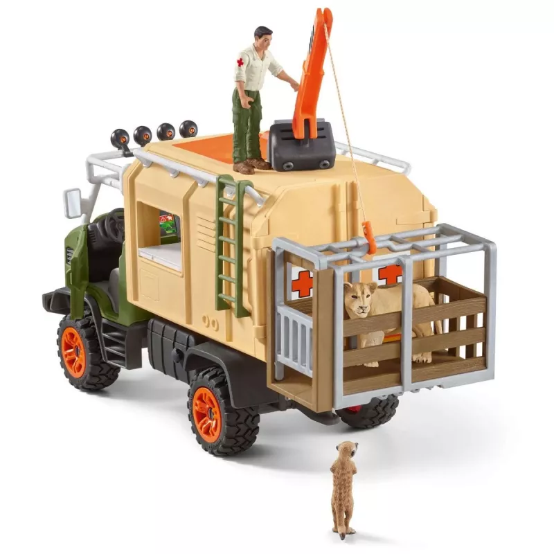 Grande camião de resgate de animais Schleich WILD LIFE 42475