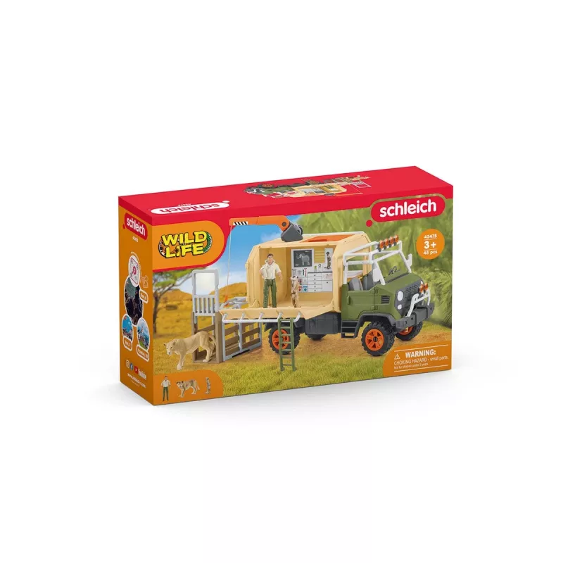 Grande camião de resgate de animais Schleich WILD LIFE 42475