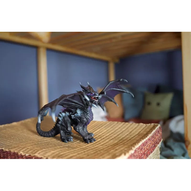 Brinquedo Schleich ELDRADOR CREATURES dragão das sombras preto roxo 70152