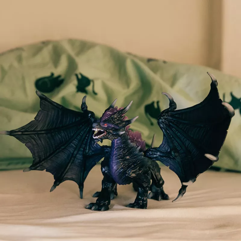 Brinquedo Schleich ELDRADOR CREATURES dragão das sombras preto roxo 70152