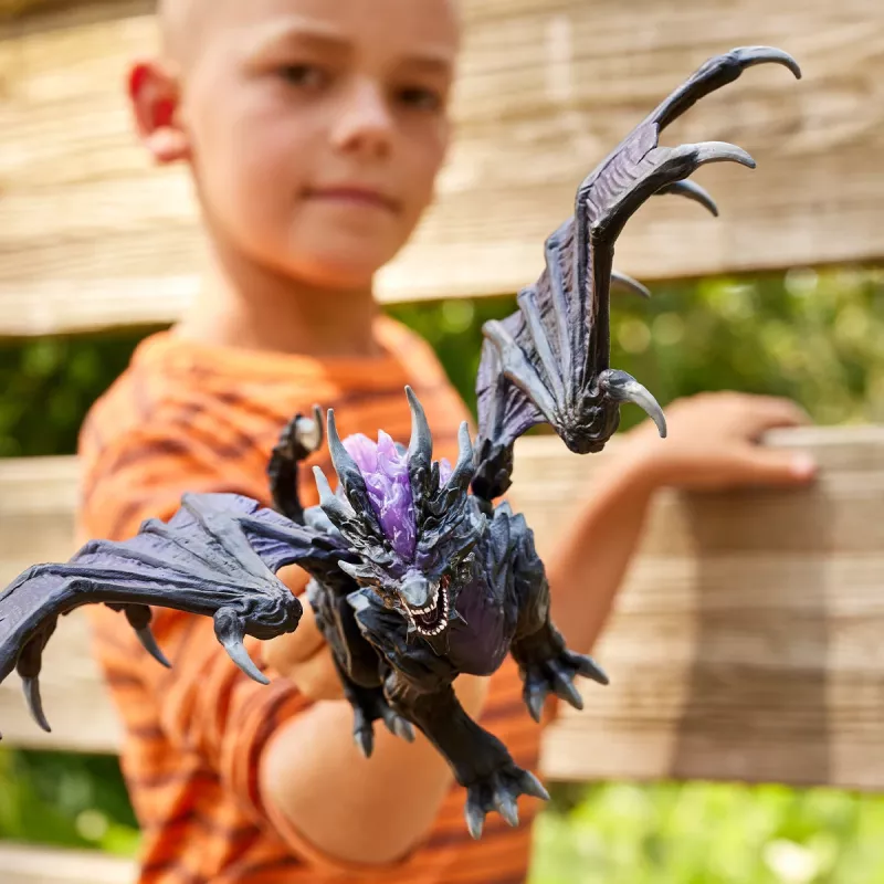Brinquedo Schleich ELDRADOR CREATURES dragão das sombras preto roxo 70152