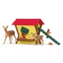 Conjunto de animais da floresta Schleich 42658S acessórios de alimentação coloridos
