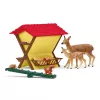 Conjunto de animais da floresta Schleich 42658S acessórios de alimentação coloridos