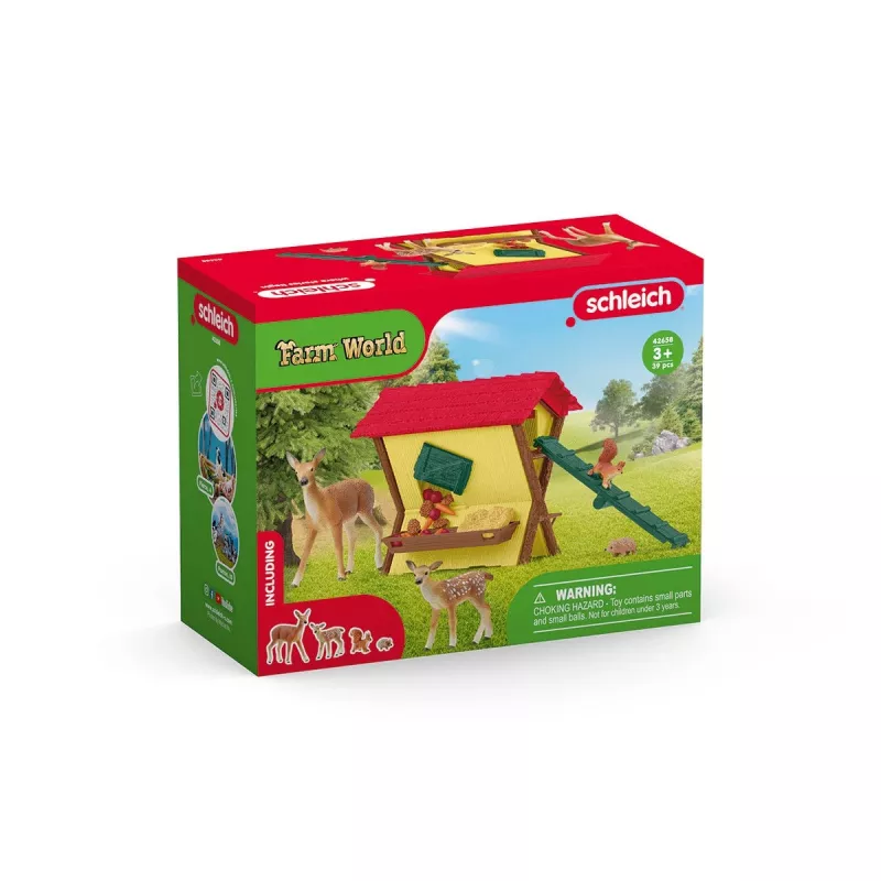 Conjunto de animais da floresta Schleich 42658S acessórios de alimentação coloridos