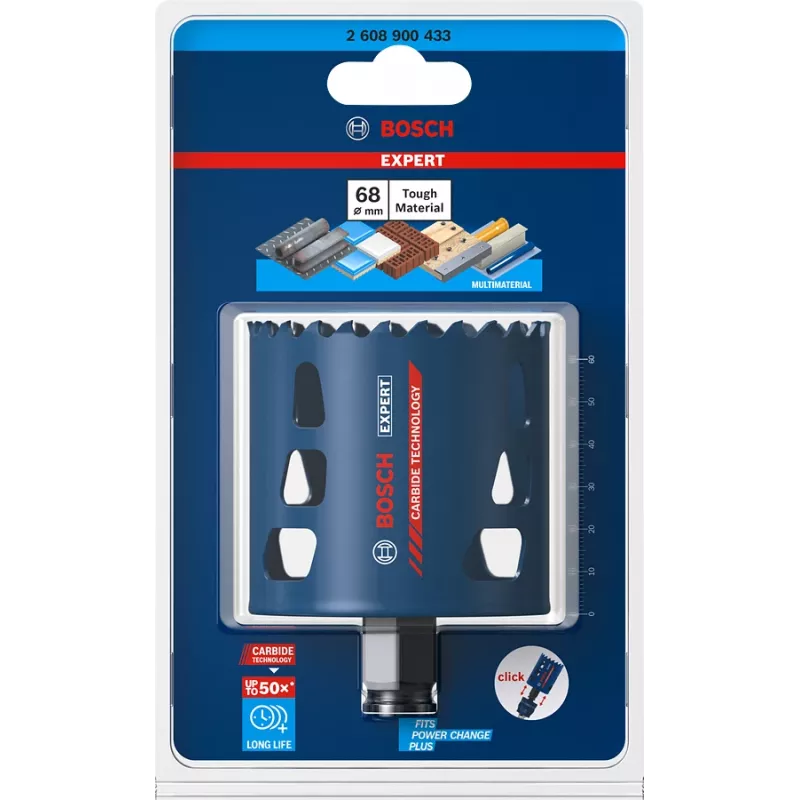 Serra copo Bosch ToughMaterial 152 mm 2608900444 — para perfurar materiais duros