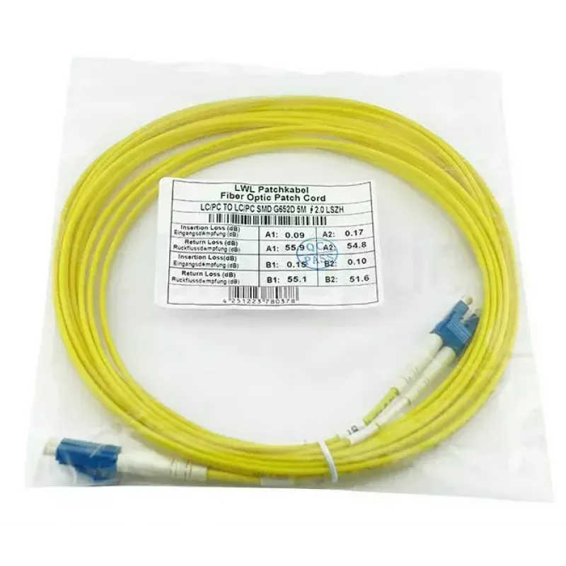 BlueOptics LRCABLE50M-BO LC-UPC/LC-UPC Cabo patch de fibra monomodo, 50 m, bege