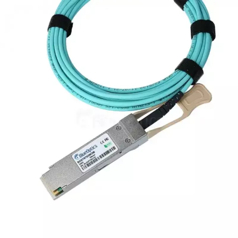 Cabo AOC QSFP56 para QSFP56 7 m BlueOptics BO070703W7M-BO, ciano