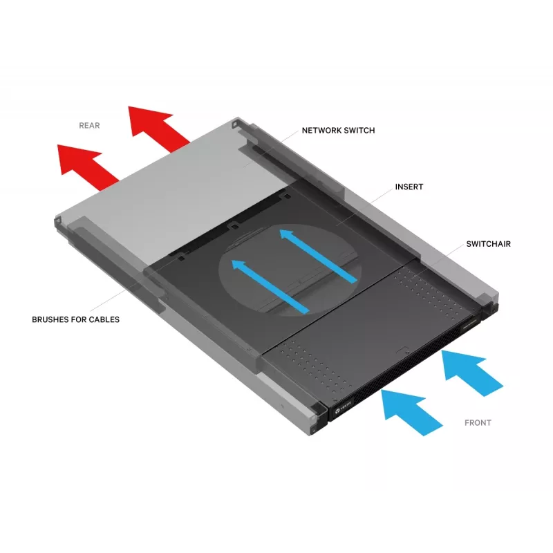 Vertiv SA1-01002XLNB Caixa para equipamento de rede 1U preto