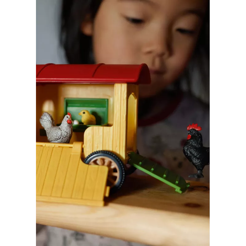 schleich FARM WORLD galinheiro móvel, quinta, quinta, animais da quinta / brinquedo de quinta, 3 ano(s), multicolor