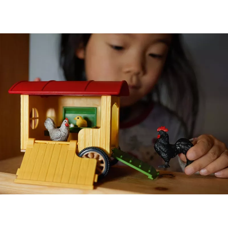 schleich FARM WORLD galinheiro móvel, quinta, quinta, animais da quinta / brinquedo de quinta, 3 ano(s), multicolor