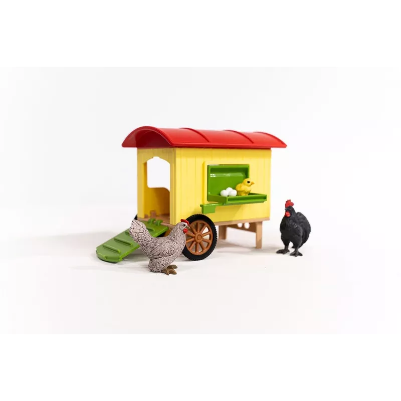 schleich FARM WORLD galinheiro móvel, quinta, quinta, animais da quinta / brinquedo de quinta, 3 ano(s), multicolor