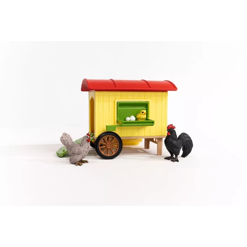 schleich FARM WORLD galinheiro móvel, quinta, quinta, animais da quinta / brinquedo de quinta, 3 ano(s), multicolor