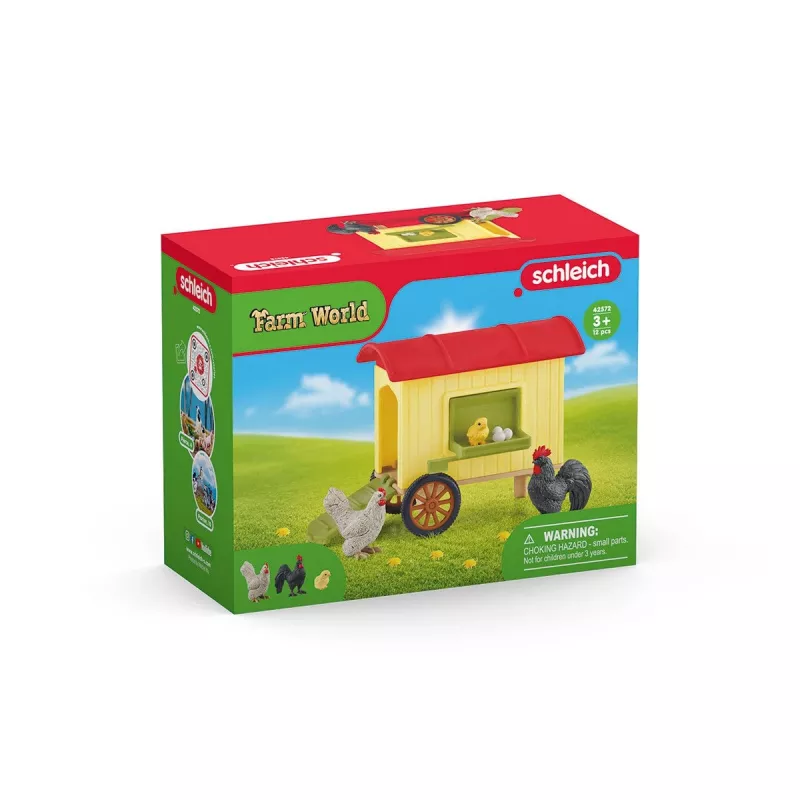schleich FARM WORLD galinheiro móvel, quinta, quinta, animais da quinta / brinquedo de quinta, 3 ano(s), multicolor