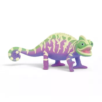 schleich Caspar o camaleão em cores do arco-íris, 3 anos, multicolor, plástico