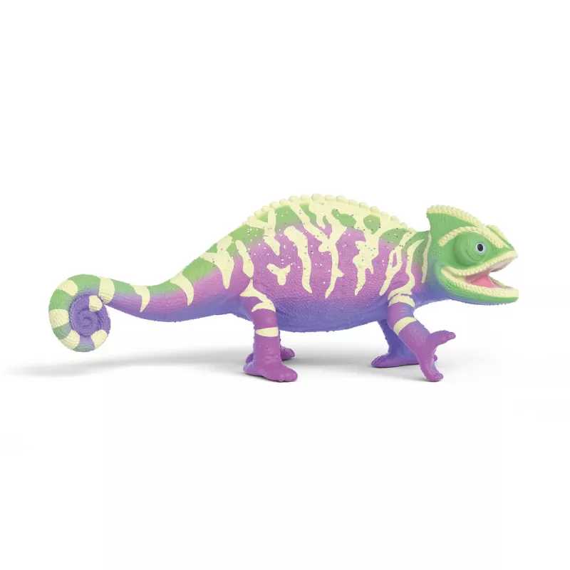 schleich Caspar o camaleão em cores do arco-íris, 3 anos, multicolor, plástico