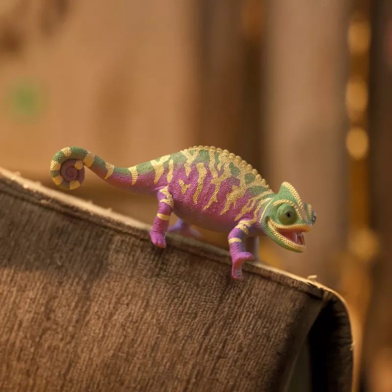 schleich Caspar o camaleão em cores do arco-íris, 3 anos, multicolor, plástico