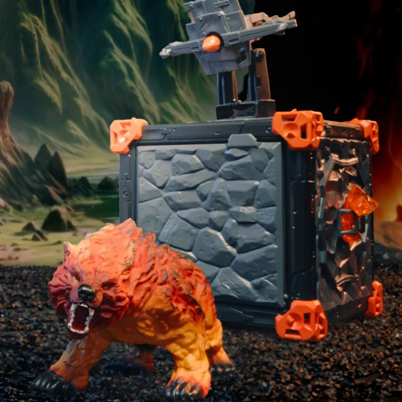 schleich ELDRADOR CREATURES BattleCave urso de lava, ação/aventura, 7 anos, multicolor