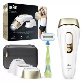 Braun Silk-expert Pro 5 PL5243 Luz pulsada intensa (IPL) dourado, branco