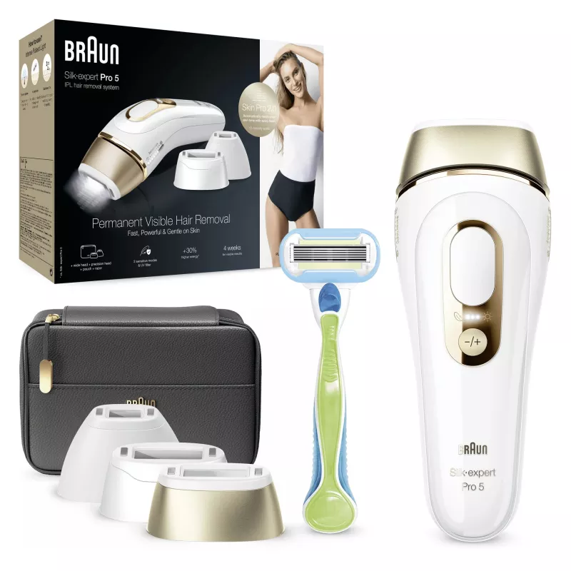 Braun Silk-expert Pro 5 PL5243 Luz pulsada intensa (IPL) dourado, branco