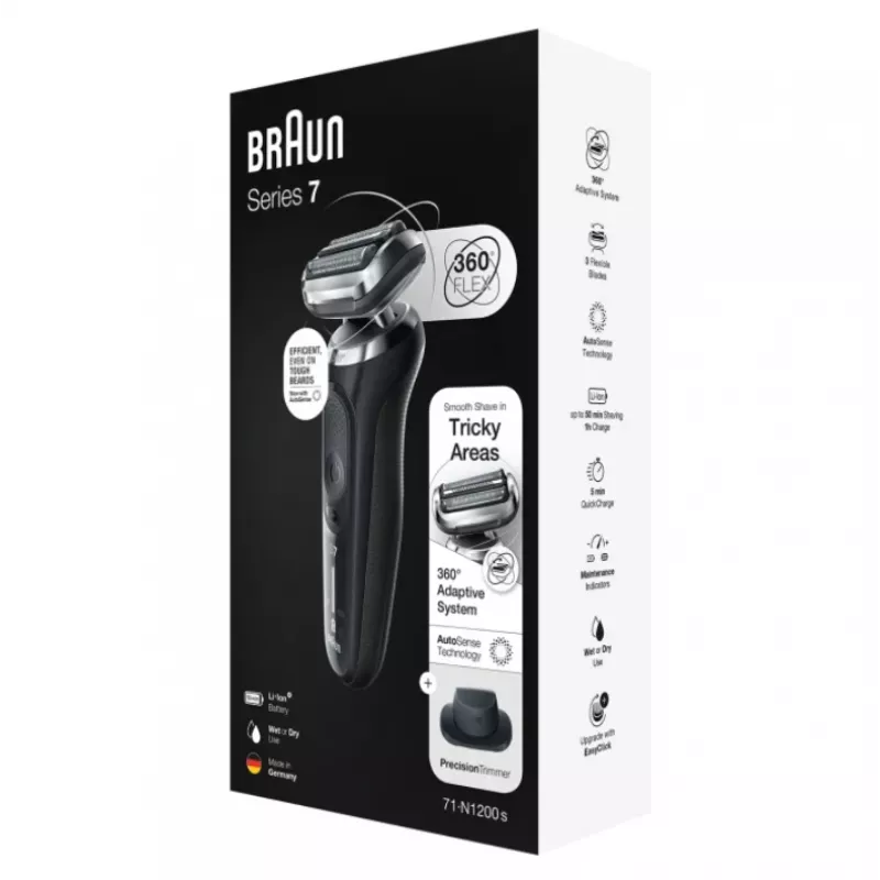 Máquina de barbear Braun Series 7 71-N1200s máquina de barbear de lâminas aparador aço inoxidável