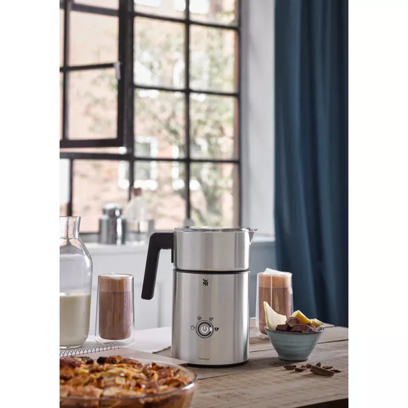 WMF 0413170011 Espumador e aquecedor de leite automático aço inoxidável