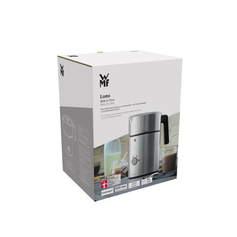 WMF 0413170011 Espumador e aquecedor de leite automático aço inoxidável