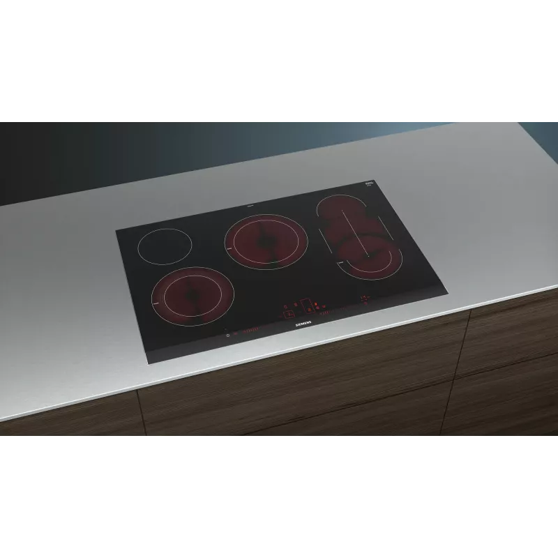 Siemens ET875LMP1D Placa de cozinha preto Encastrável Placa vitrocerâmica 5 zonas