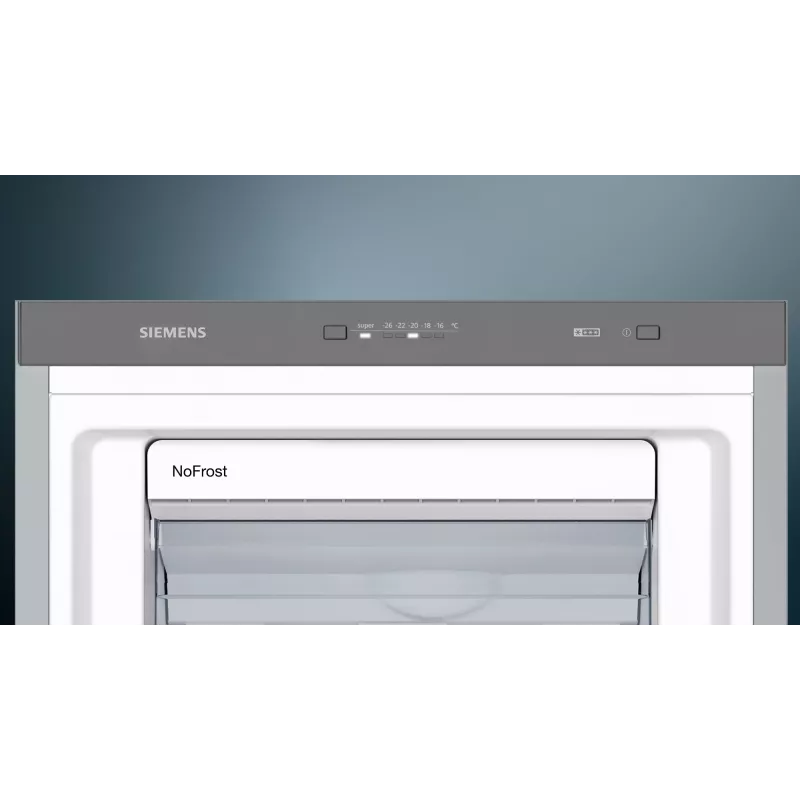 Siemens iQ300 GS36NVIEP Arca congeladora de instalação livre 242 L aço inoxidável