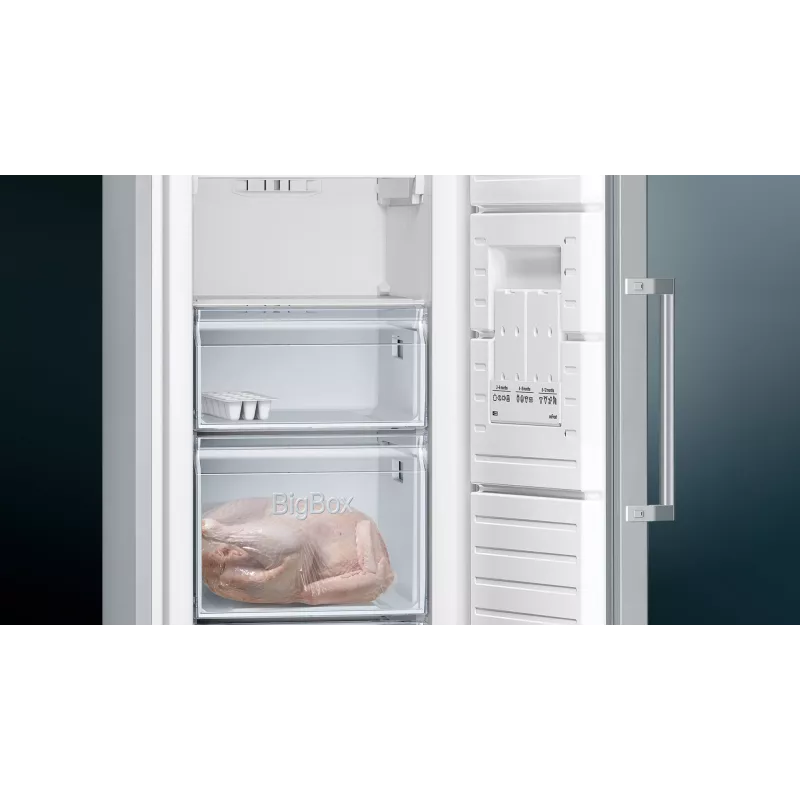 Siemens iQ300 GS36NVIEP Arca congeladora de instalação livre 242 L aço inoxidável