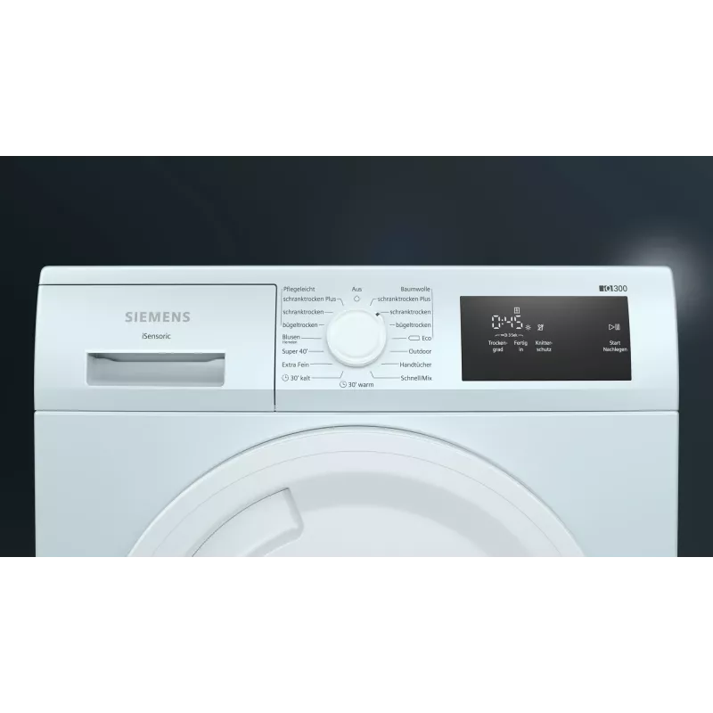 Siemens iQ300 WT43H003 Máquina de secar roupa de instalação livre de carregamento frontal 7 kg branco
