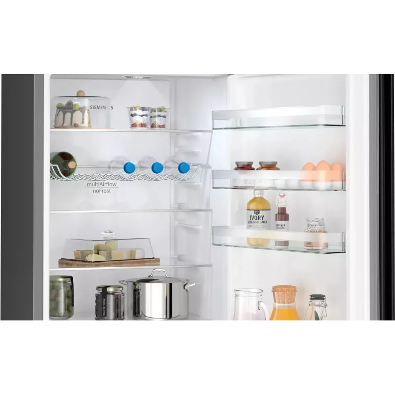 Siemens iQ300 KG39NXXBF Combinado frigorífico-congelador de instalação livre 363 L aço inoxidável