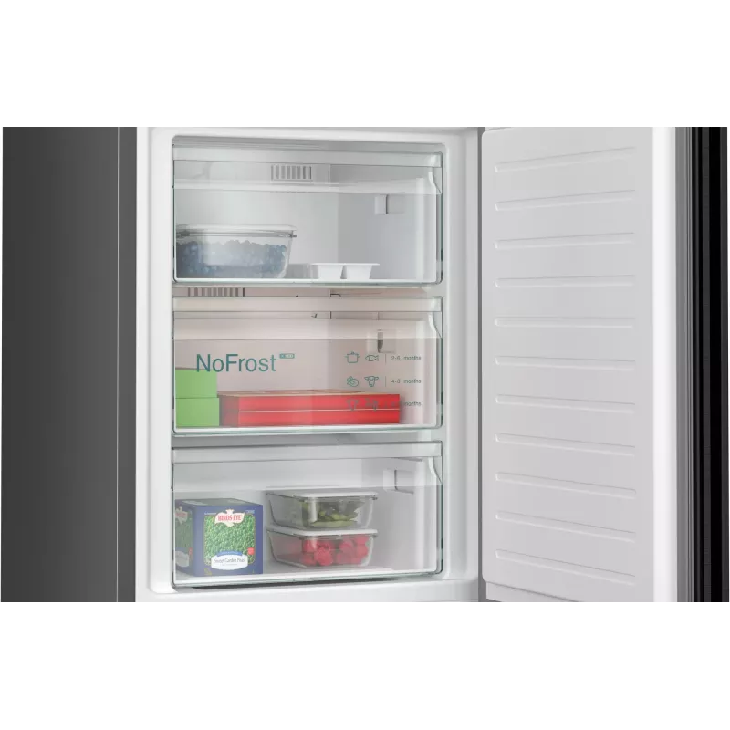 Siemens iQ300 KG39NXXBF Combinado frigorífico-congelador de instalação livre 363 L aço inoxidável