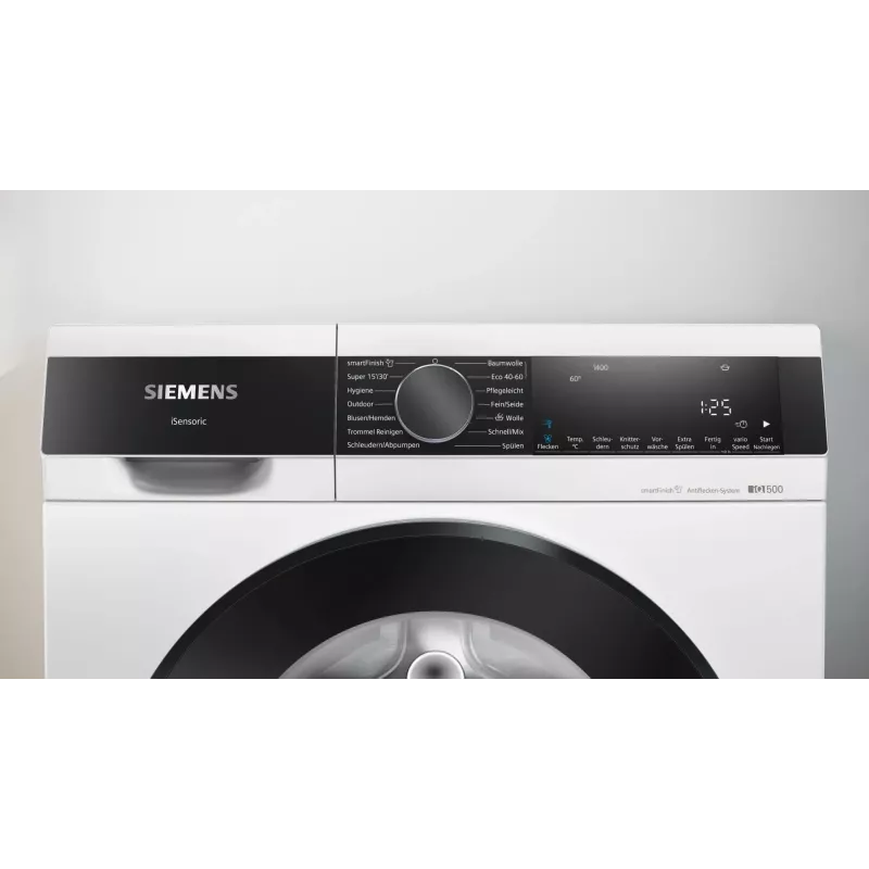 Siemens iQ500 WG44G2Z22 Máquina de lavar roupa de carregamento frontal 9 kg 1351 rpm preto, branco