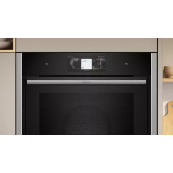 Forno Neff N 90 B64FT33N0 71 L preto, aço inoxidável