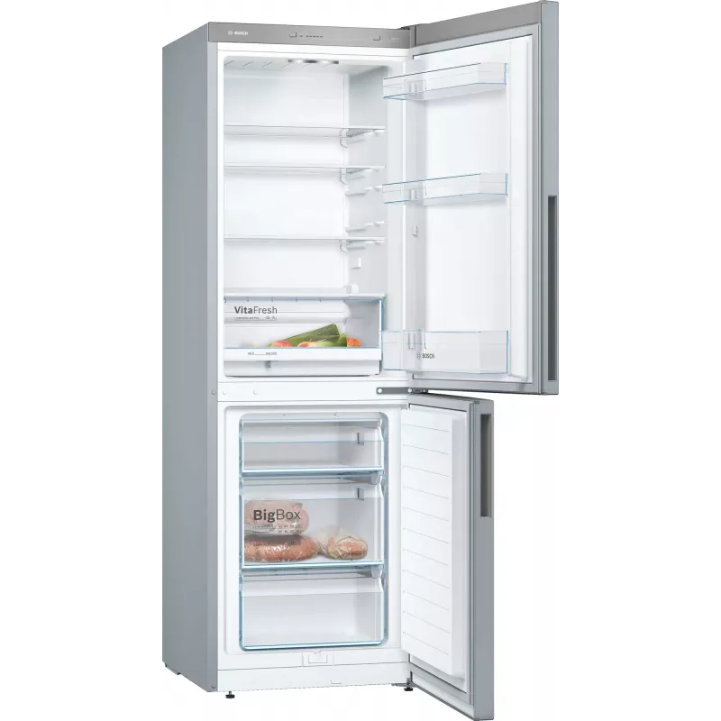Combinado frigorífico-congelador de livre instalação Bosch Serie 4 KGV332LEA 289 L aço inoxidável