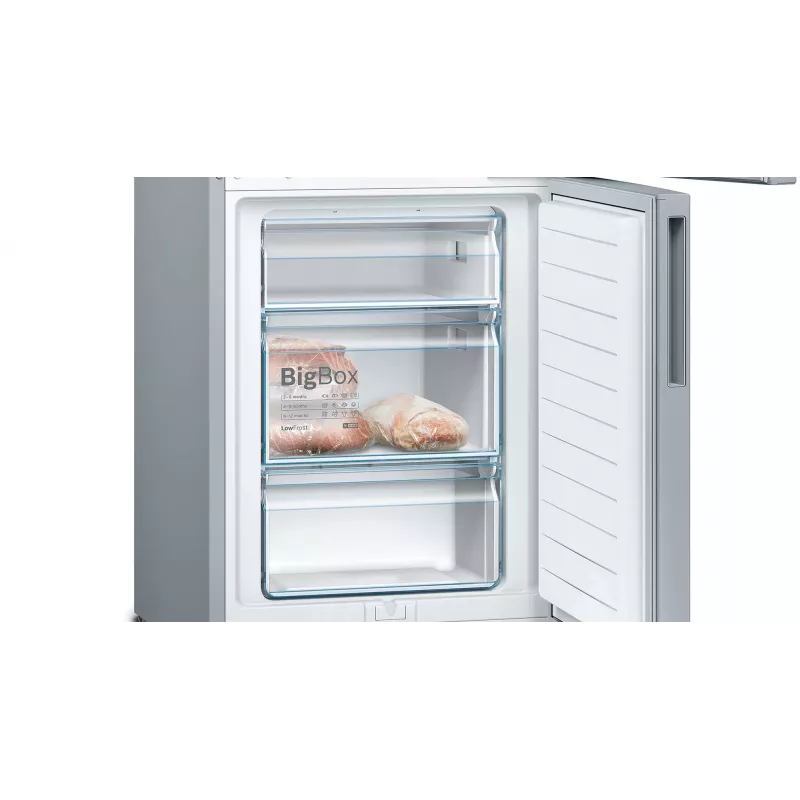 Combinado frigorífico-congelador de livre instalação Bosch Serie 4 KGV332LEA 289 L aço inoxidável