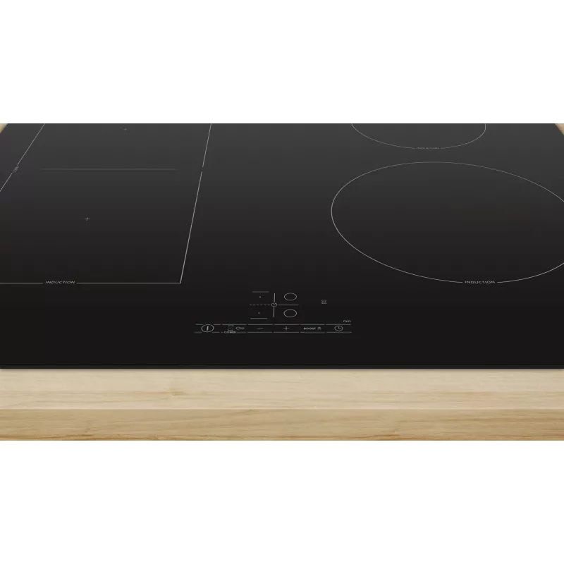 Placa de indução Bosch Serie 4 PVS61RBB5E preta encastrável 60 cm 4 zonas