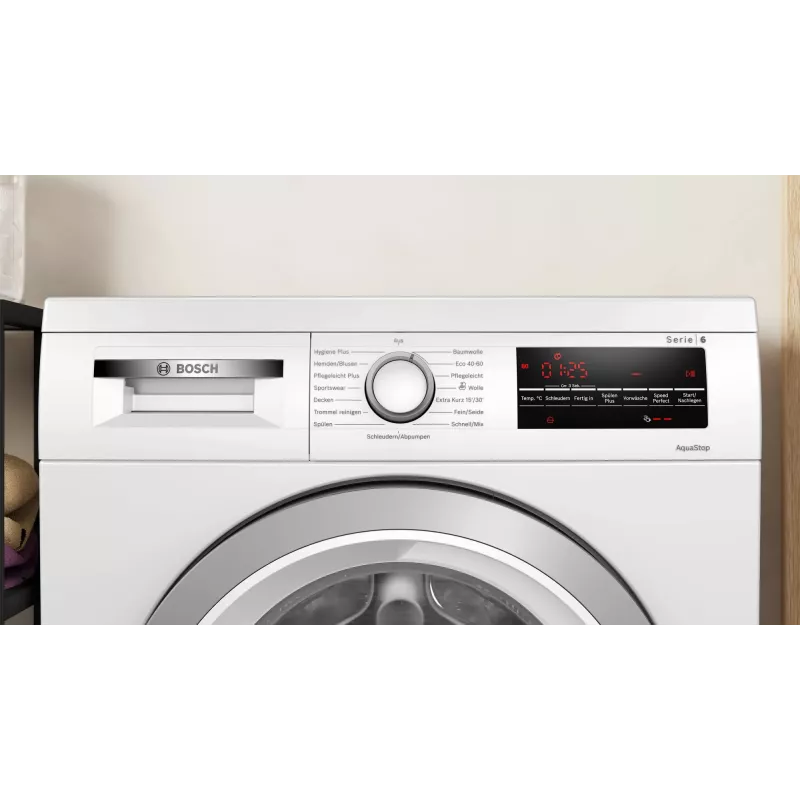 Máquina de lavar roupa de carregamento frontal Bosch Serie 6 WUU28T70 8 kg 1400 rpm branca
