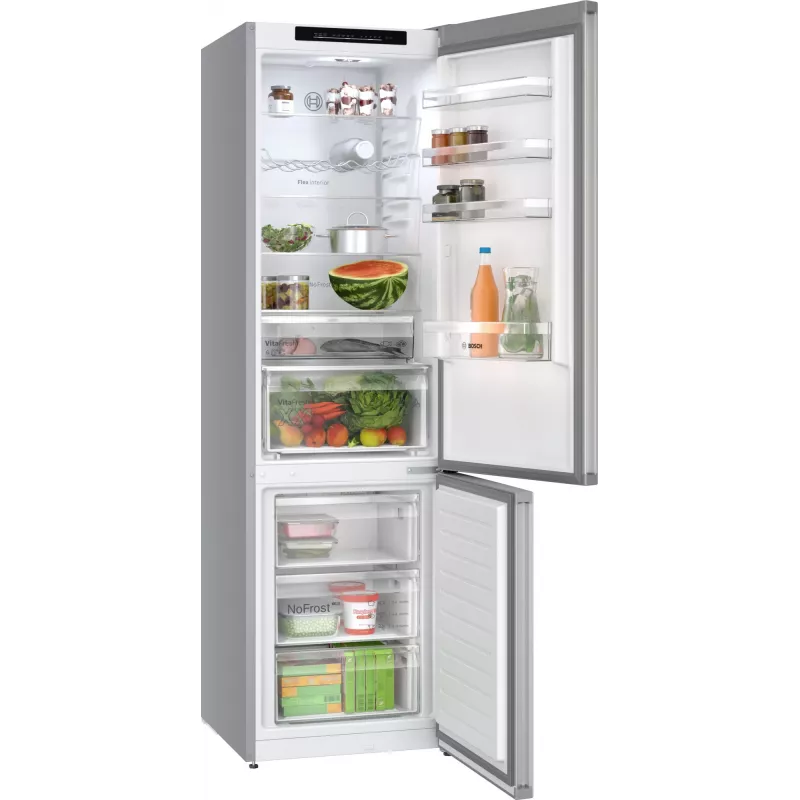 Combinado frigorífico-congelador Bosch Serie 4 KGN392LAG de instalação livre 363 L metálico