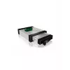 ICY BOX Carrier IB-129SSK-B Caixa para disco rígido Alumínio, Preto 2,5/3,5 polegadas