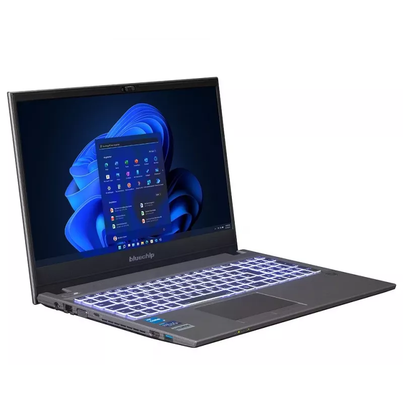 bluechip TRAVELline L15W17 processador Intel® Core™ i5-1335U / até 4,60 GHz, Windows 11 Pro, painel IPS antirreflexo de 15,6 inch, 1920 x 1080, 16 GB DDR4, SSD NVMe de 500 GB, WLAN 802.11 ax, Bluetooth 5.3, Gigabit Ethernet, gráficos Intel® Iris® Xe, DVD±RW, padrão militar MIL-STD 810G