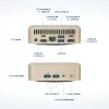 Mini PC FutureNUC Lux NUC 13i5HL – Intel Core i5-13420H, 16 GB DDR4, 512 GB SSD, Intel Iris Xe, Windows 11 Pro, dourado