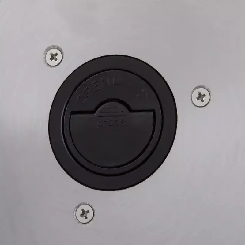 Máquina de cortar elétrica HEINRICH'S HMA 8704 — caixa metálica compacta, 200 W, espessura de corte 1–15 mm, lâmina de aço inoxidável Ø